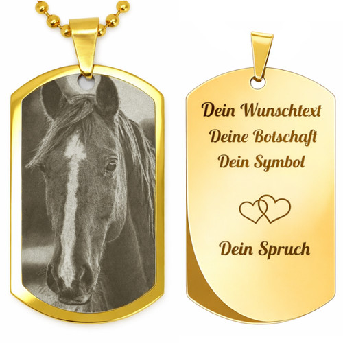 Edelstahl anhänger gold mit - edelstahl,