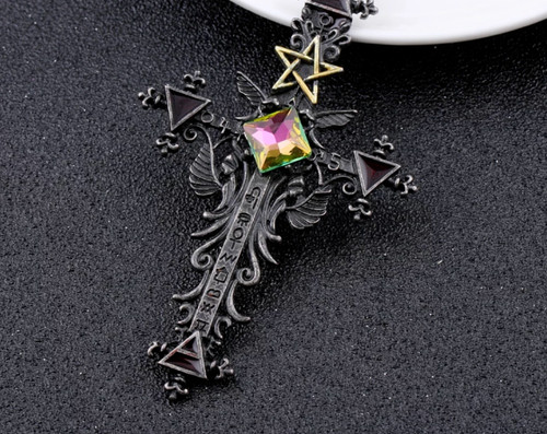 Halskette kreuz stern - halskette, hexen