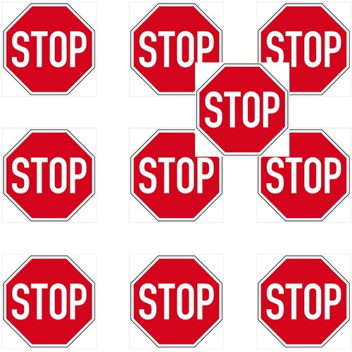 Aufkleber 7cm stop schild - aufkleber,